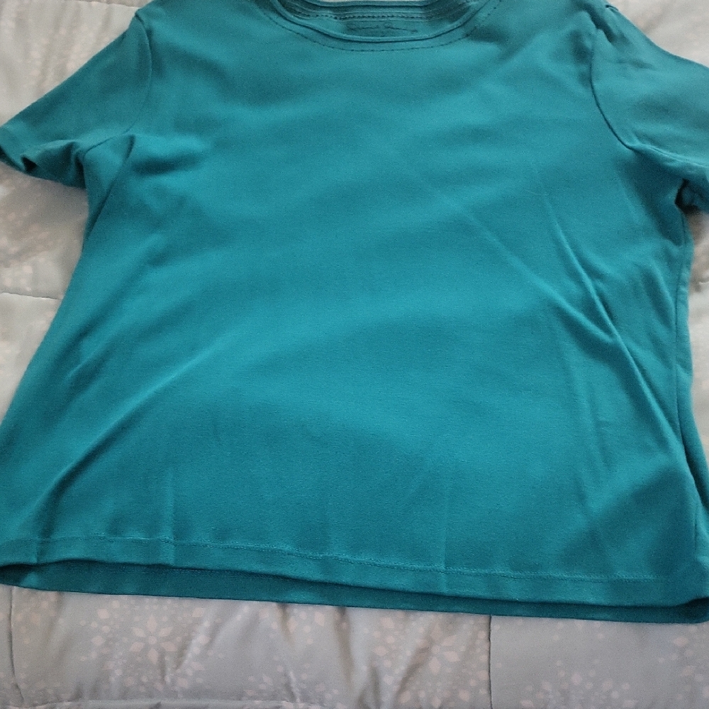 French Laundry Turquoise Short Sleeve Top